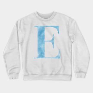 Clouds Blue Sky Initial Letter E Crewneck Sweatshirt